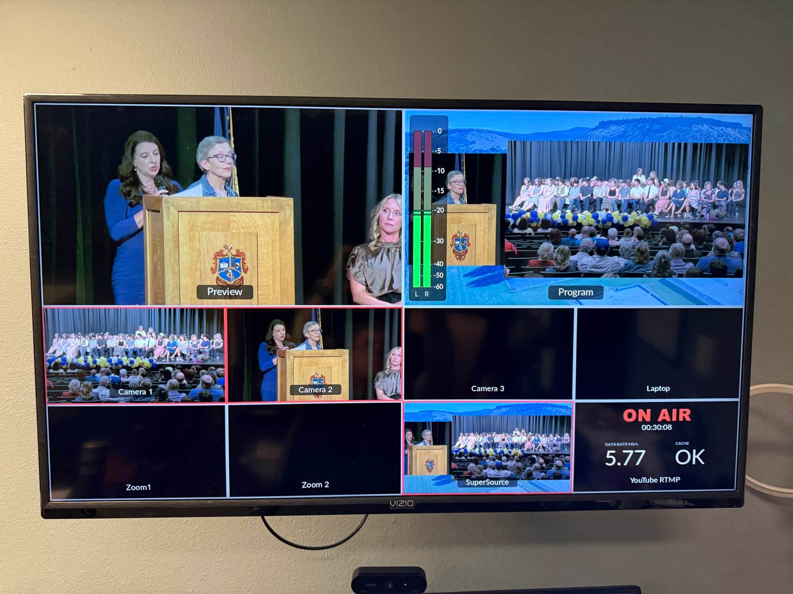 REMI production in action — Hand in Hand Productions directing a live multi-camera event remotely from Central Oregon